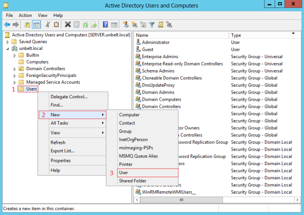 Active Directory add User