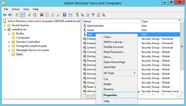 Active Directory User Properties